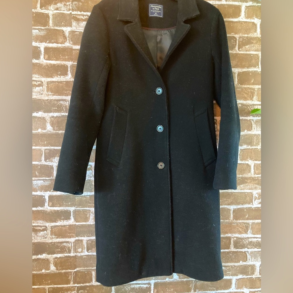 Abercrombie & Fitch- Women’s Wool- Blend Coat - Picture 3 of 6